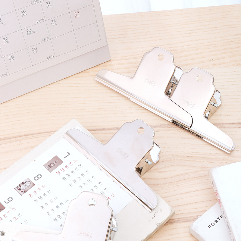 51fun吃瓜9531-1﹟山形鐵票夾145mm袋裝(4隻/包)