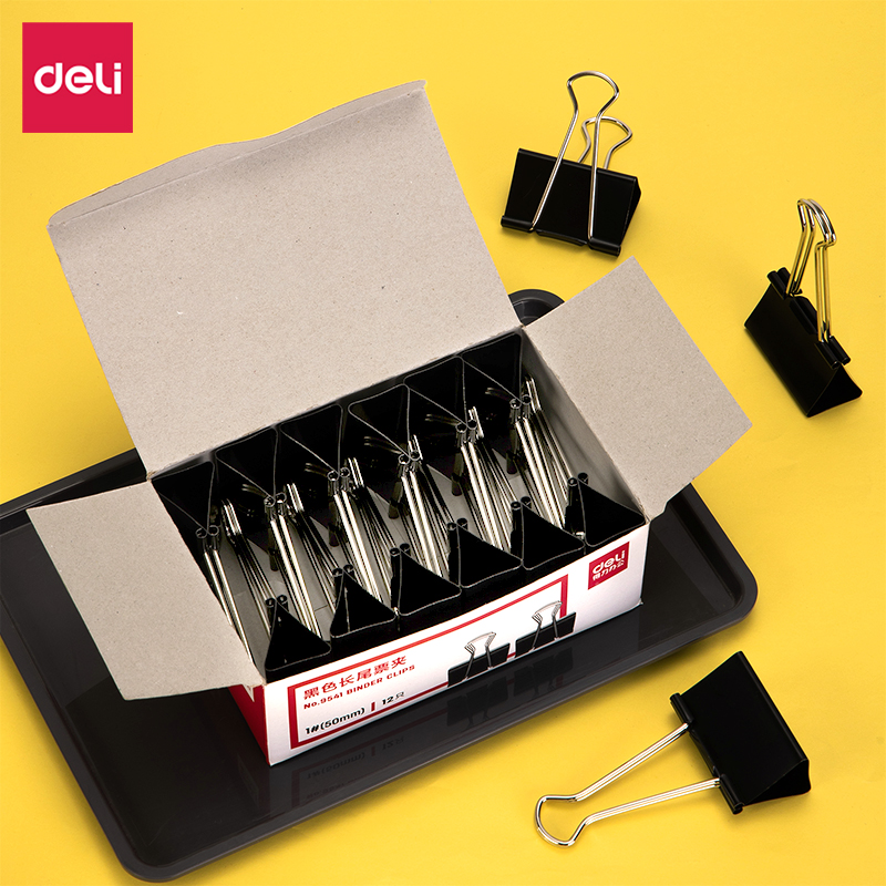 51fun吃瓜9541-1#長尾票夾50mm盒裝(黑)(12隻/盒)