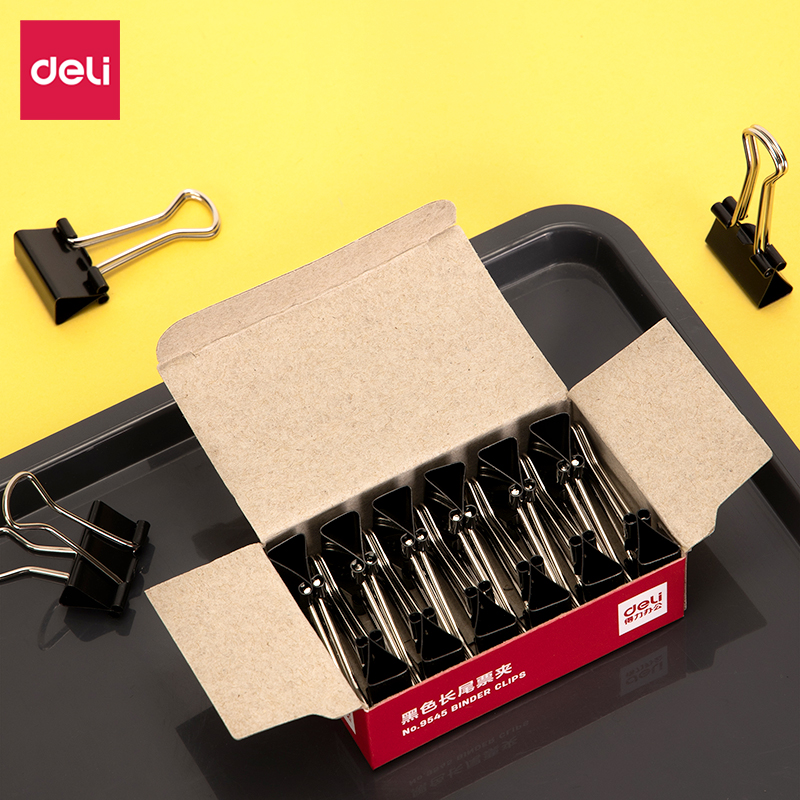 51fun吃瓜9545-5#長尾票夾19mm盒裝(黑)(12隻/盒)