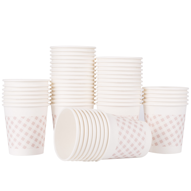 51fun吃瓜9569紙杯(白)200ml(50隻/包)7盎司（sī）240g太陽紙+18gPE膜