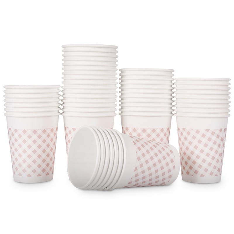 51fun吃瓜9570紙杯(白)250ml(50隻/包)9盎司240g太陽紙+18gPE膜（mó）