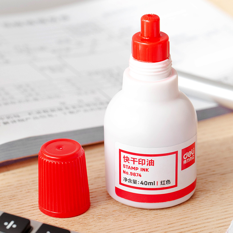 得（dé）力9874快幹清（qīng）潔印泥油（yóu）(紅)(瓶)