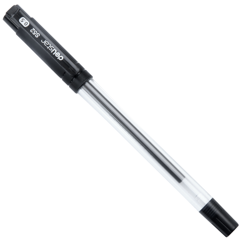 得（dé）力33206中性筆0.5mm半針管(黑)(15支（zhī）/卡)