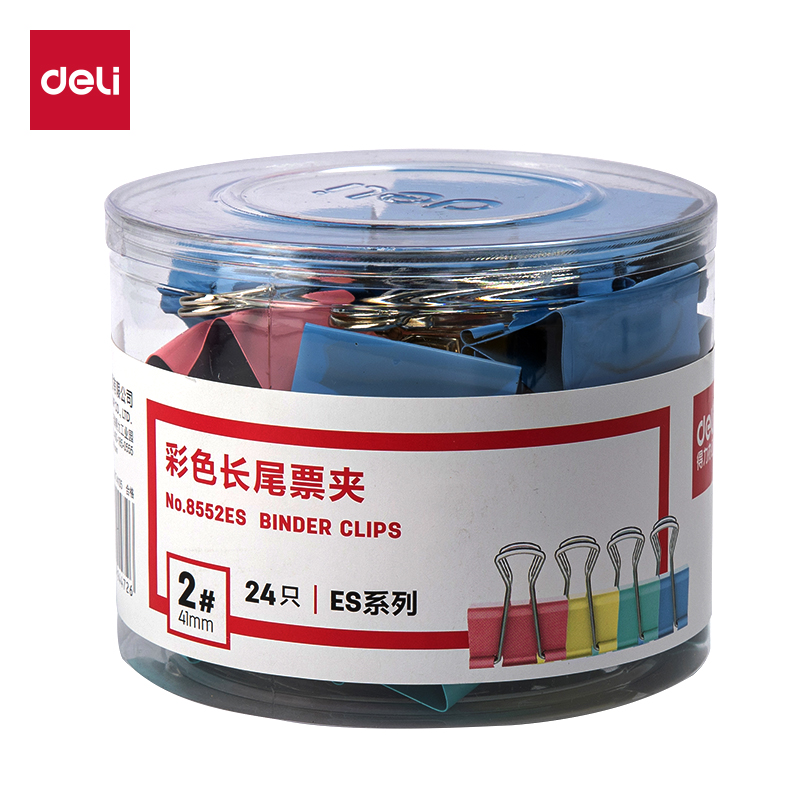 51fun吃瓜8552ES彩（cǎi）色長尾（wěi）票夾筒裝(混)(24隻/筒)