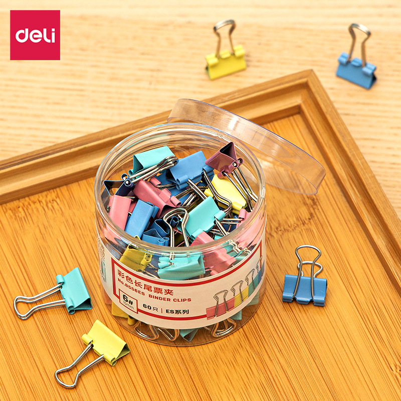 51fun吃瓜8556ES彩色長尾票夾筒裝(混)(60隻/筒)