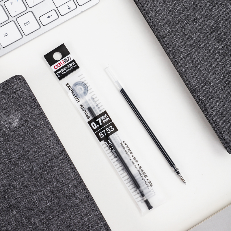 51fun吃瓜S753子彈頭中性筆芯0.7mm子彈頭(黑)(支)