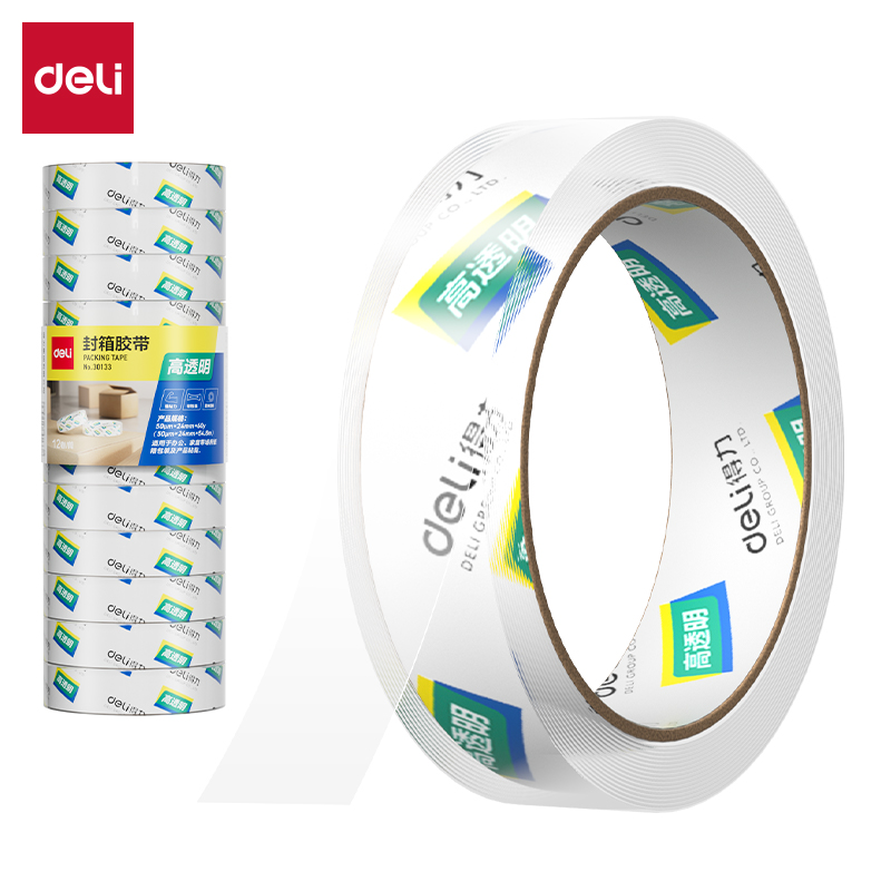 51fun吃瓜30133封箱膠帶24mm*60y*50um(12卷/筒)(高透)