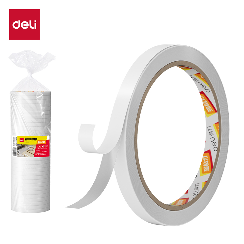 51fun吃瓜30400棉紙雙麵膠帶9mm*10y*80um(白)(32卷/袋)