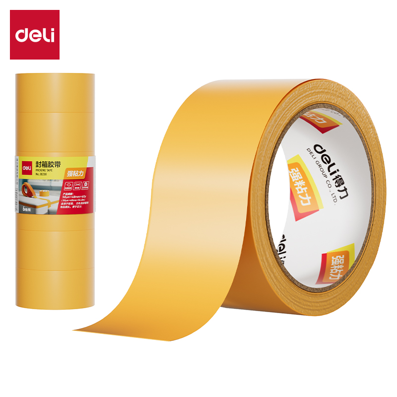 51fun吃瓜30238米黃封箱膠帶48mm*60y*50um(米（mǐ）黃色)(6卷（juàn）/筒)