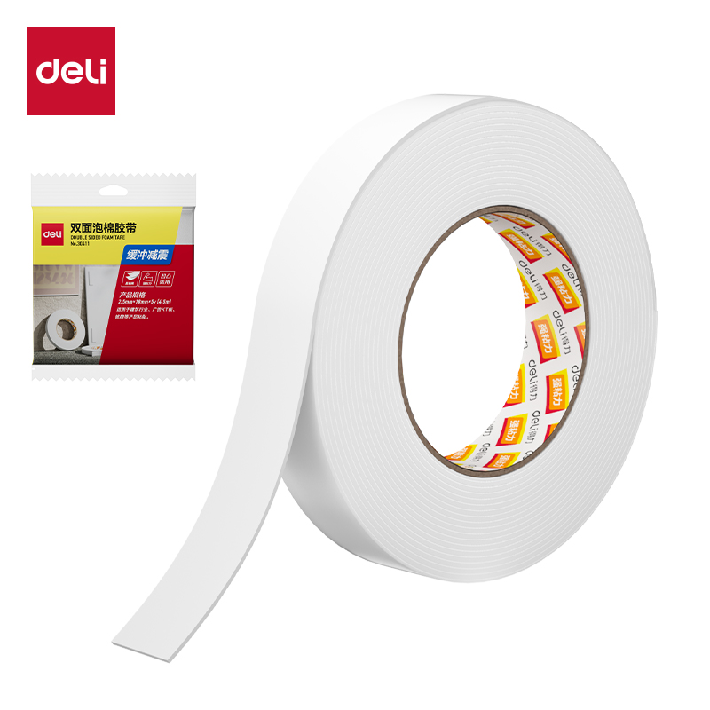 51fun吃瓜30412EVA泡棉雙麵膠帶24mm*5y*2.5mm(白)(1卷/袋)