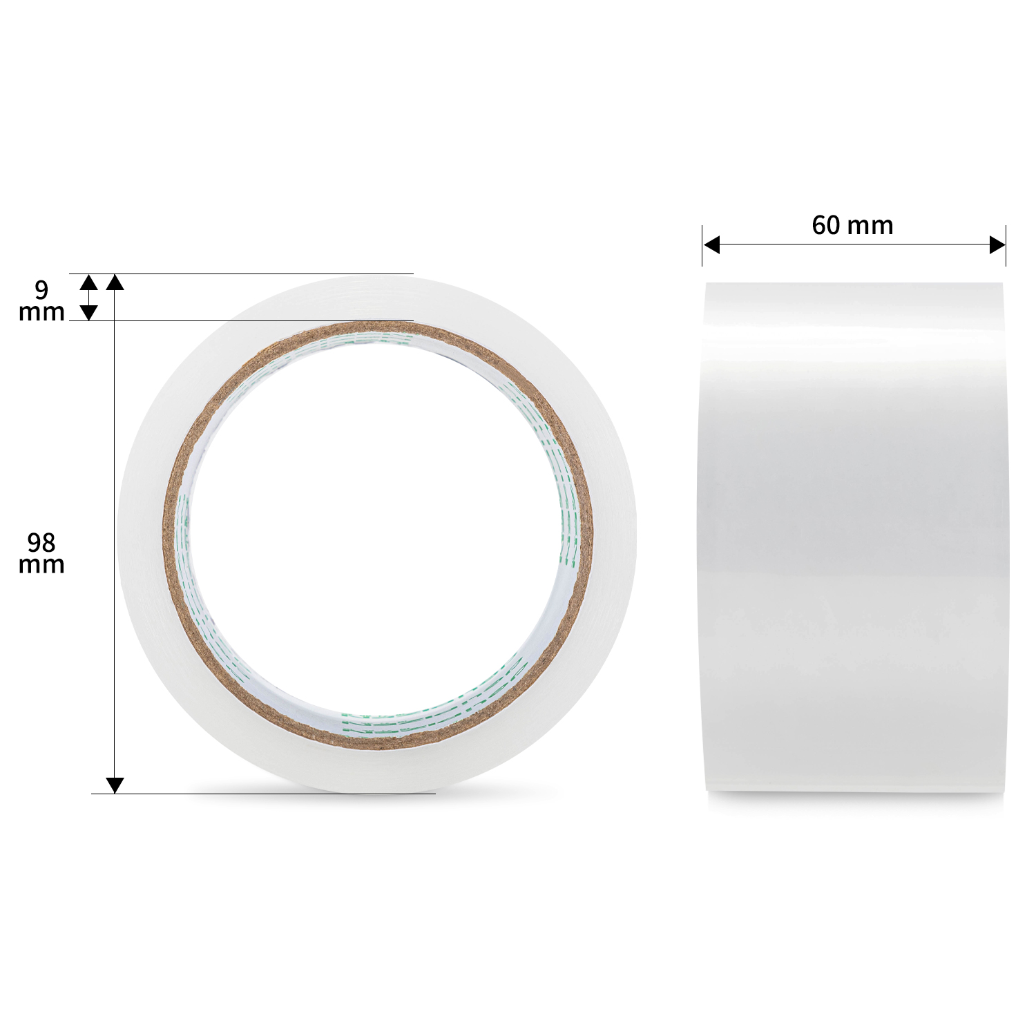 51fun吃瓜品正30931封箱膠帶60mm*60y*45um(6卷/筒)(普透（tòu）)