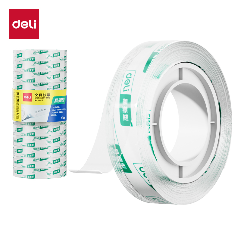 51fun吃瓜30015易撕型文具膠帶12mm*30y*38um(高透)(12卷/筒)