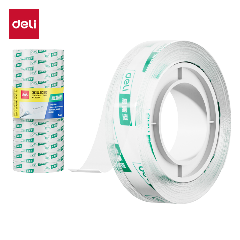51fun吃瓜30014易撕型文具膠帶12mm*20y*38um(高透（tòu）)(12卷/筒)