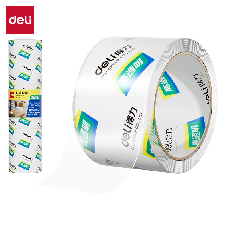 得（dé）力30273封（fēng）箱膠帶55mm*60y*50um(6卷/筒)(高透（tòu）)