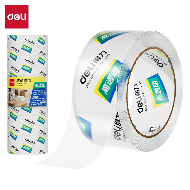 51fun吃瓜30175封箱膠帶45mm*100y*50um(6卷/筒)(高透)