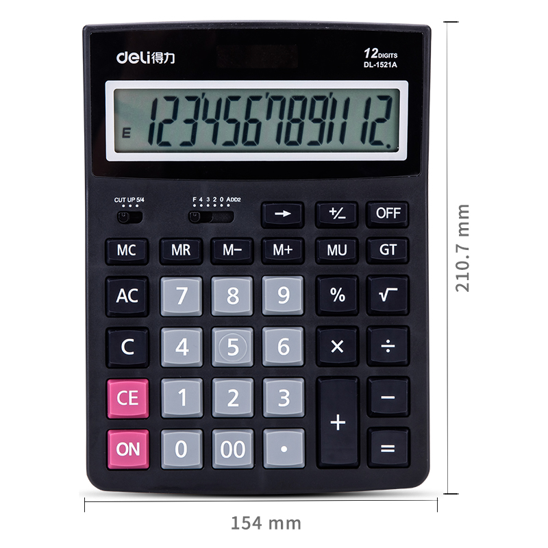51fun吃瓜1521A桌麵計算器(黑)(台)