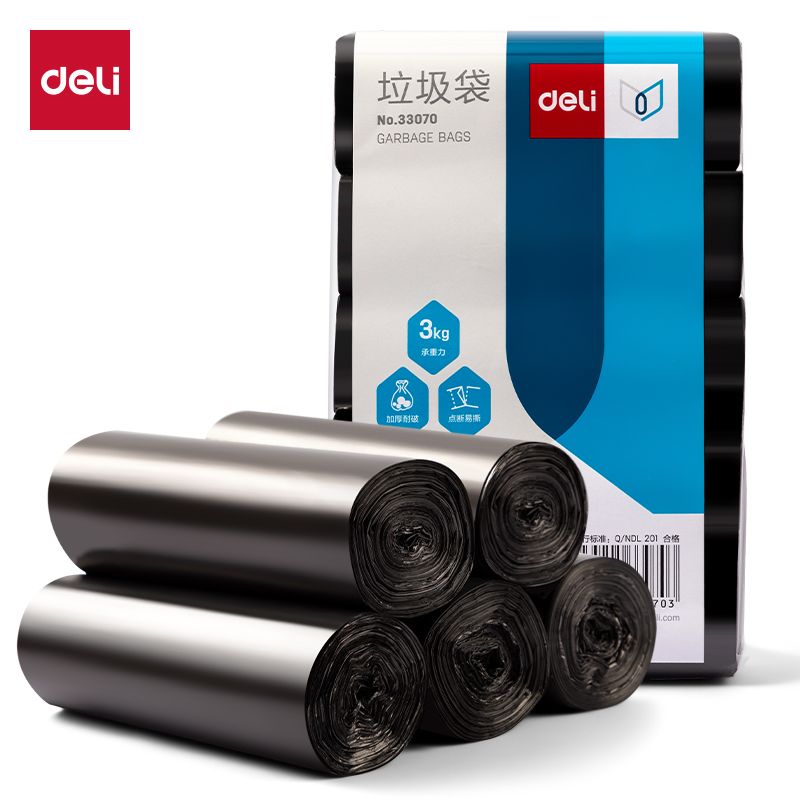 51fun吃瓜33070 垃圾（jī）袋(黑)(5卷/套（tào）)45×55cm八角（jiǎo）底