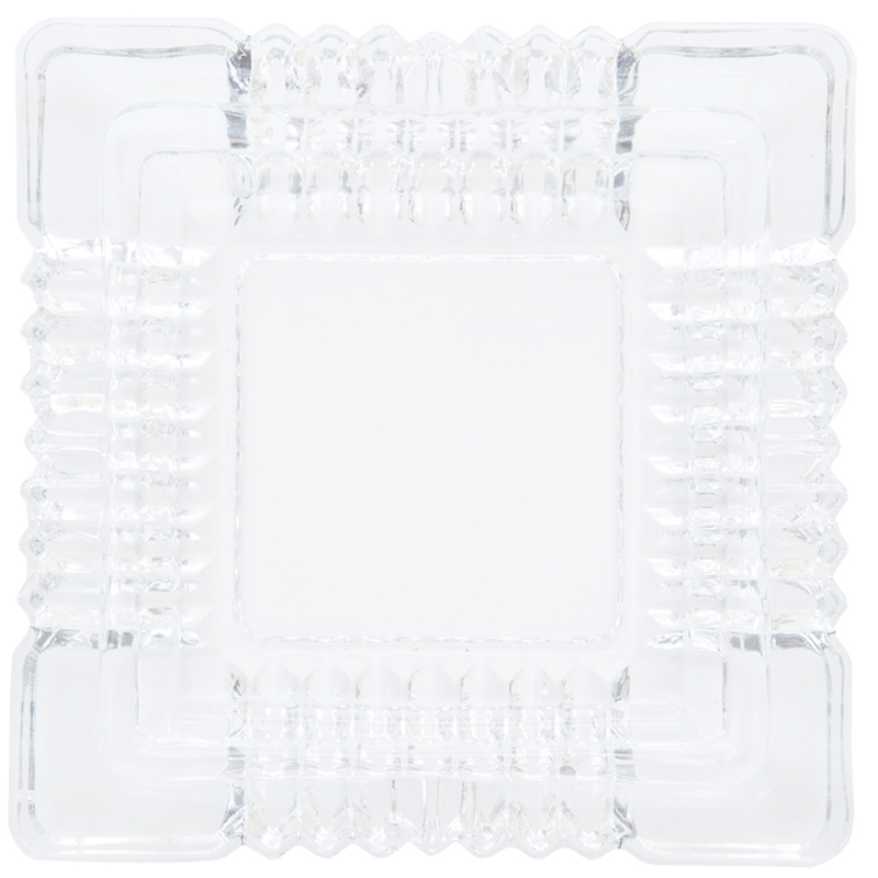 51fun吃瓜9577玻璃（lí）煙（yān）灰缸(透明)(隻)105*105mm