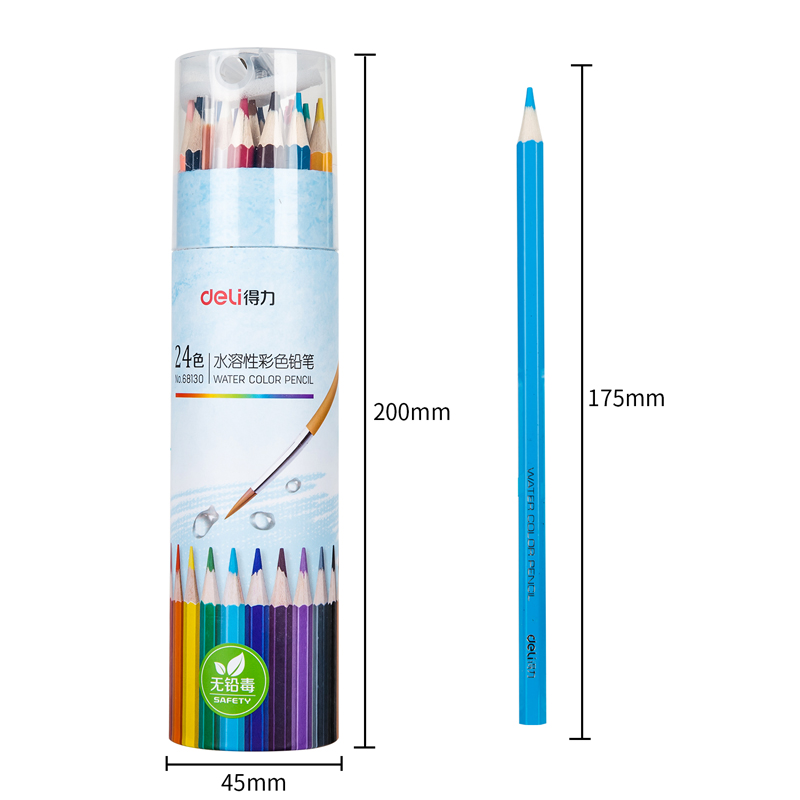 51fun吃瓜68130_24色水溶性六角杆彩鉛(混)(24色/筒)