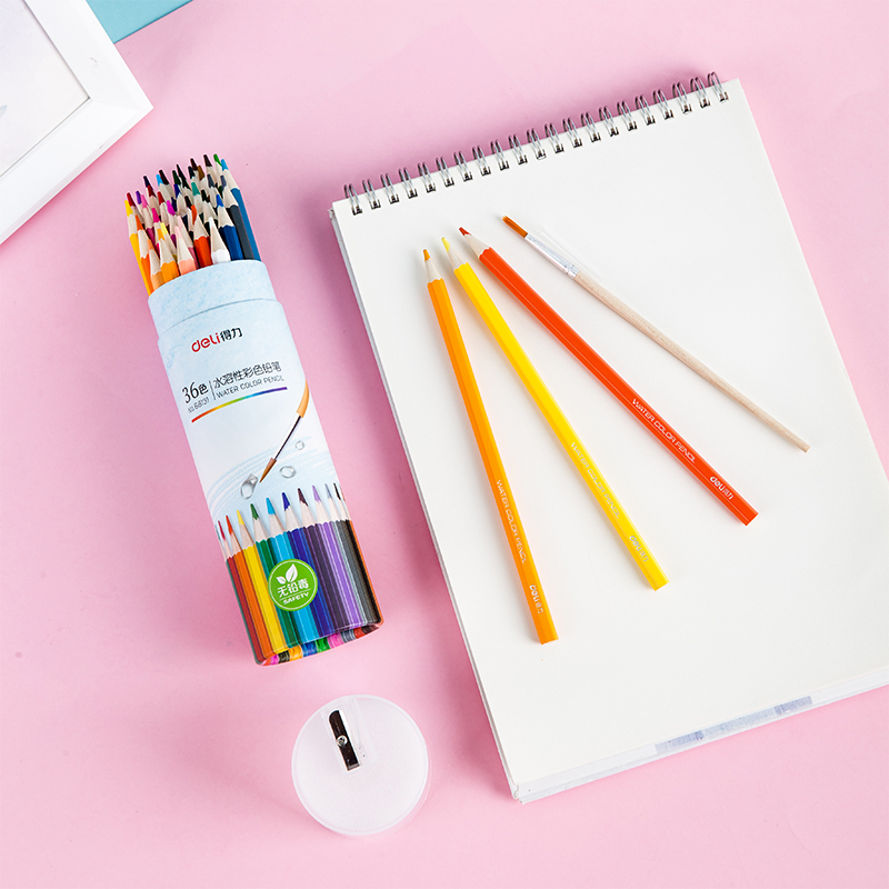 51fun吃瓜68131_36色水溶性六角杆彩鉛(混)(36色/筒)