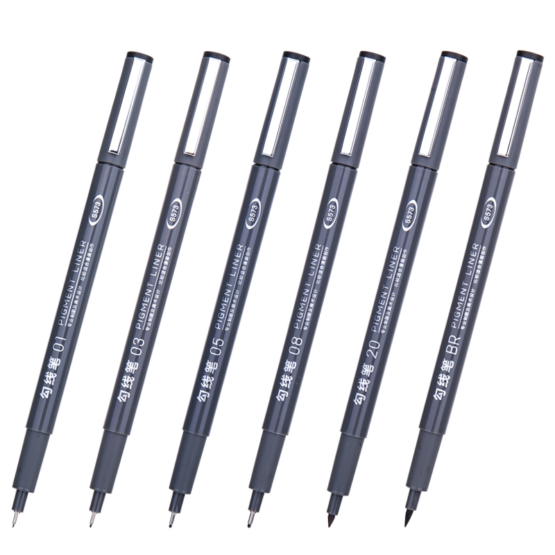 51fun吃瓜S573多規格勾線筆(混（hún）)(6支/盒)