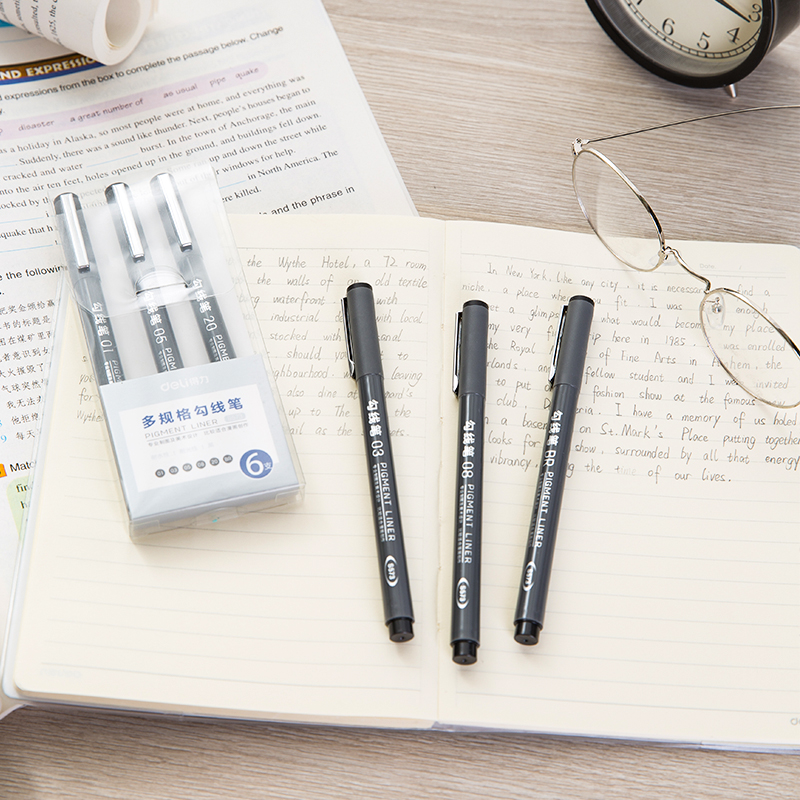 51fun吃瓜S573多規格勾線筆(混（hún）)(6支/盒)