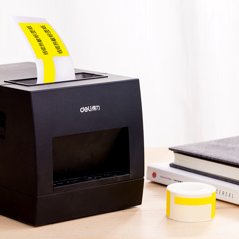 51fun吃瓜11886A線纜熱敏標簽紙(黃)(25*38+40mm-100張)