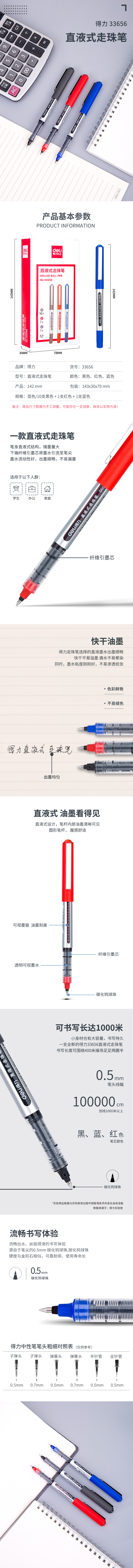 51fun吃瓜33656直液式走珠筆(混)(12支/盒)