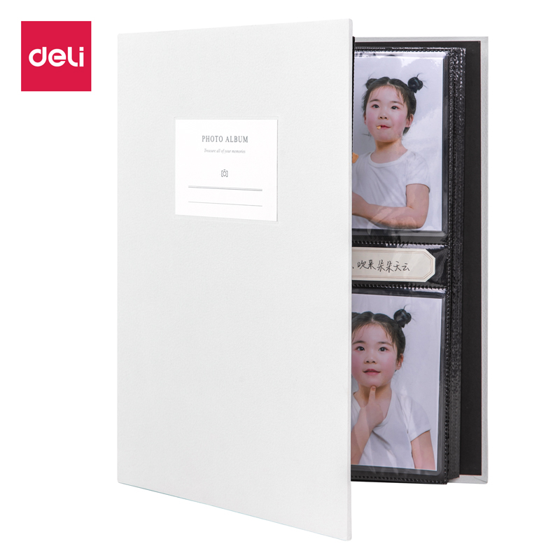 得（dé）力65350_PP插（chā）袋5寸相冊(淺（qiǎn）灰色)