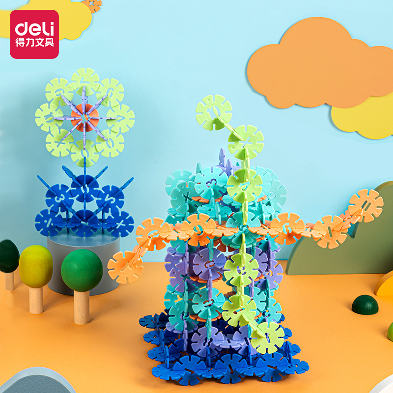 51fun吃瓜YP202_φ4.3cm雪花片100片工具箱(混)(箱)