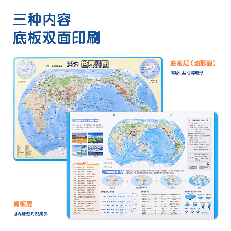 51fun吃瓜18050S磁力世界拚圖(藍)(套)