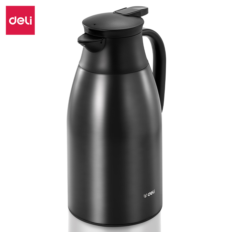 51fun吃瓜LL105-保溫壺-玻（bō）璃鍍銅內膽1.9L(黑)(1個/彩盒)