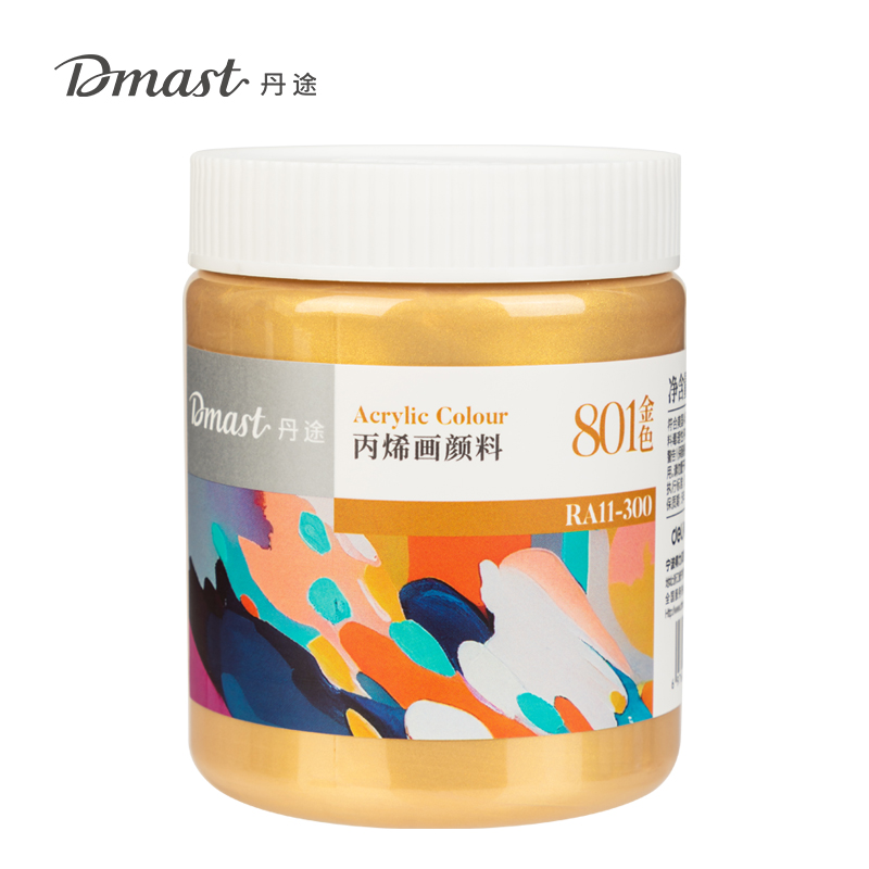 dmast丹（dān）途RA11-300_300ml罐裝亮光丙烯顏料(801金色)(罐)