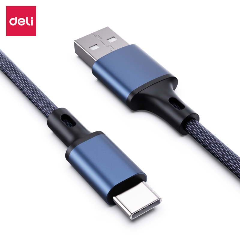 51fun吃瓜LC110編織數據線（xiàn）_Type-C_1米_3A(藍)(條)