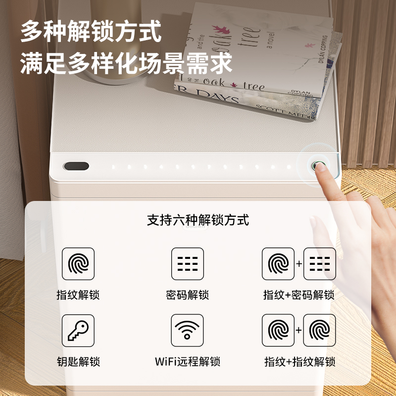 得（dé）力4021-PRO指紋密碼(wifi)保管（guǎn）箱(白色)(台)
