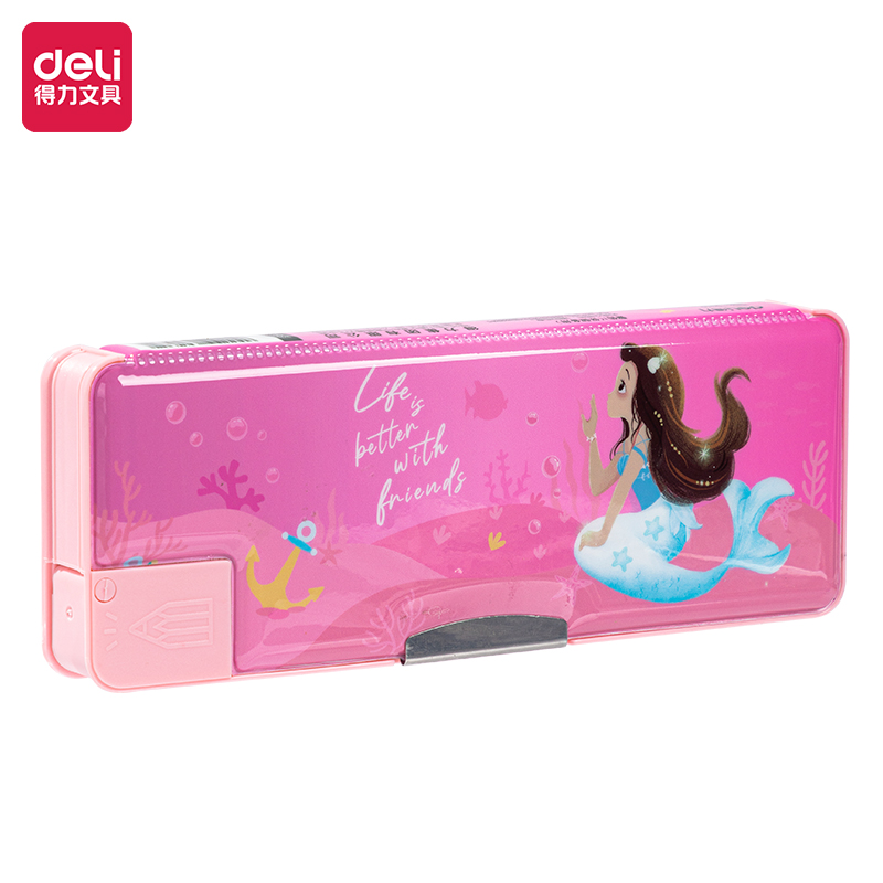 51fun吃瓜BC346卡通夢幻美人魚文（wén）具盒(粉)(個)