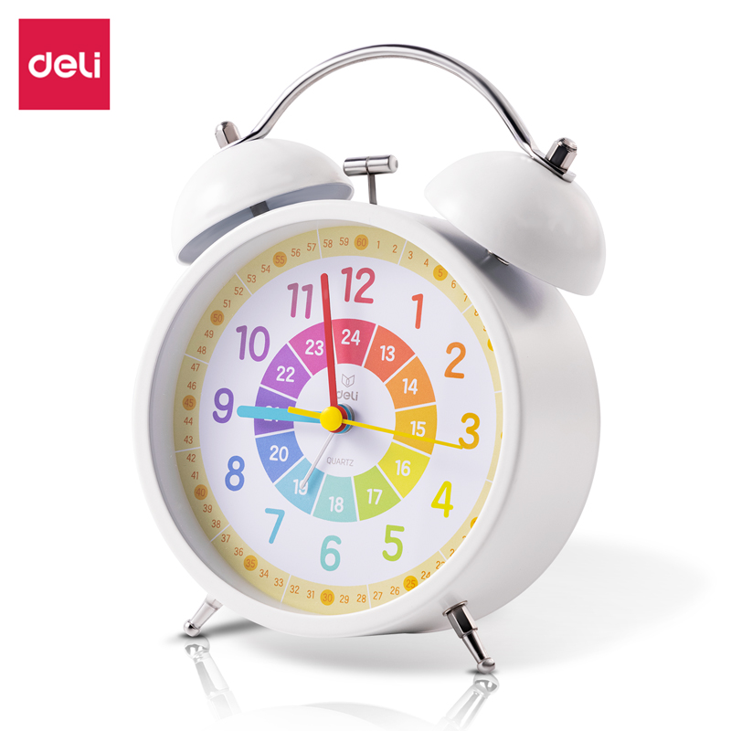 得（dé）力LE305-指針式鬧鍾(白)(台)