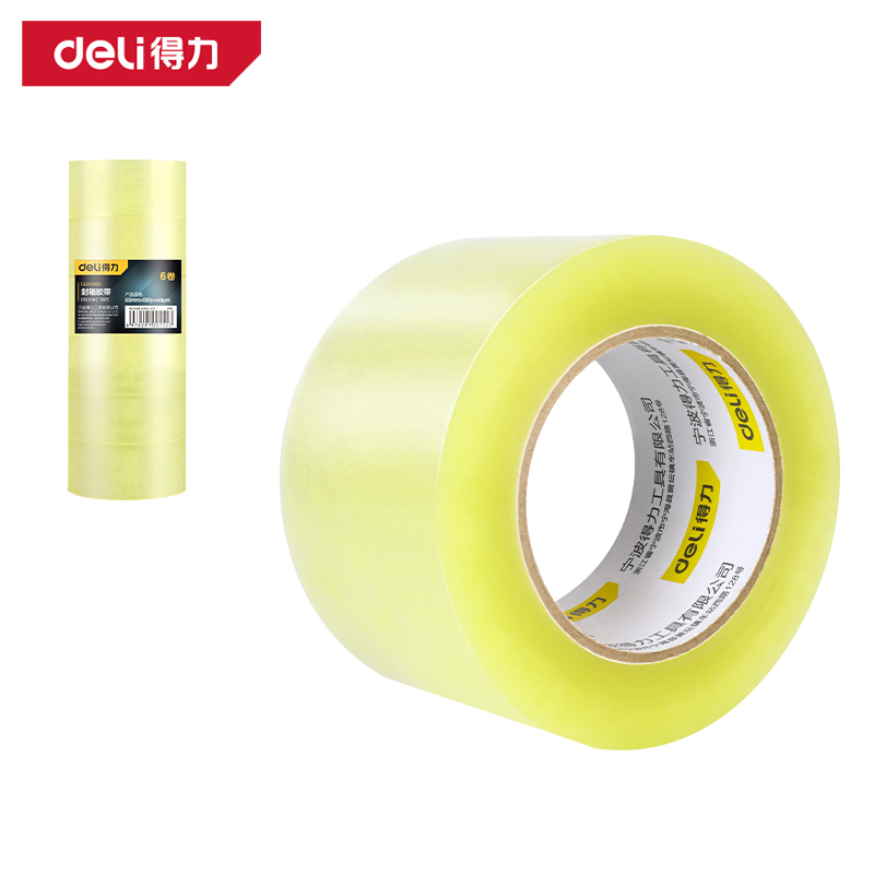 得（dé）力DL604815 封箱膠帶60mm*150y*48μm(透明黃)(6卷/筒)