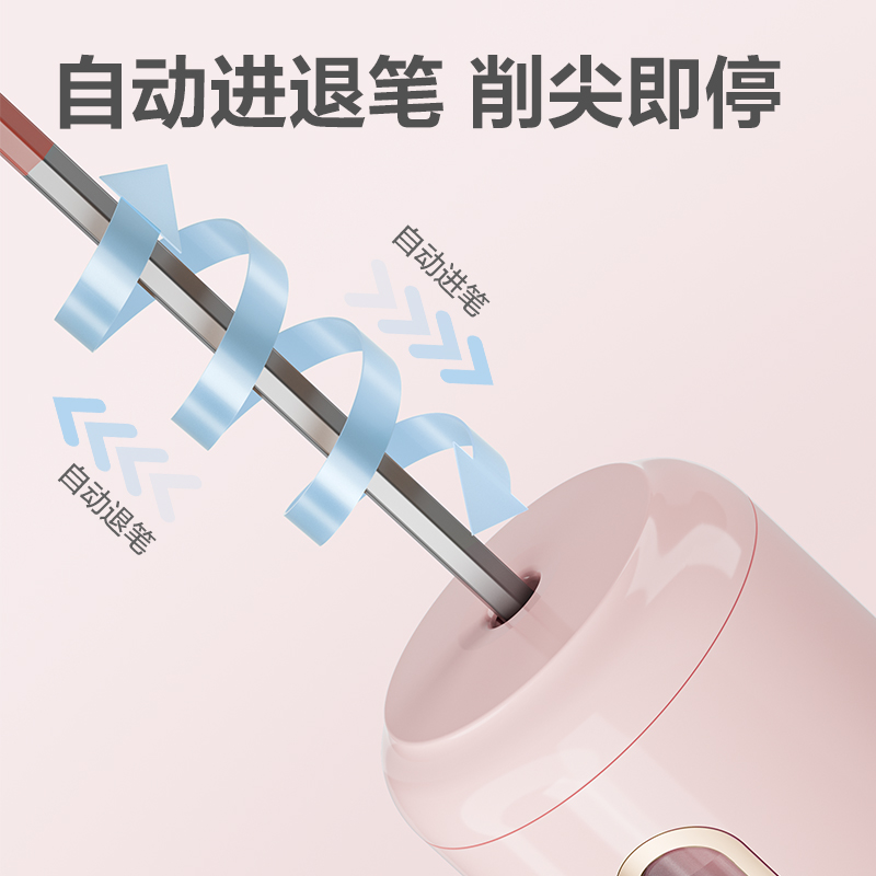 51fun吃瓜VA10大口徑全自動削筆機(粉色)(個)