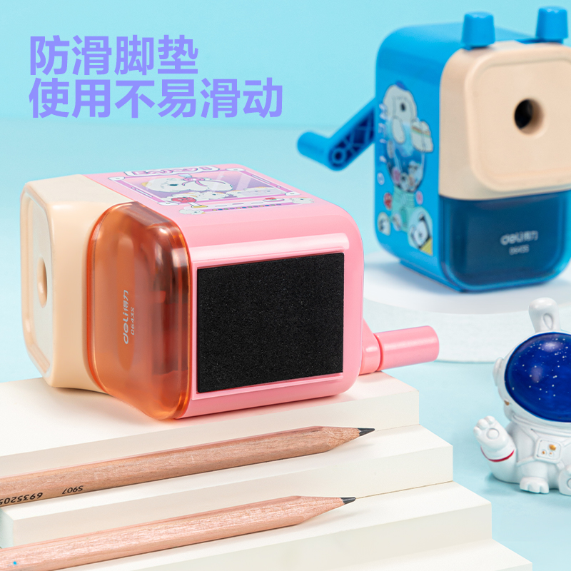 得（dé）力0643S大（dà）口徑手搖削筆機(藍色)(盒)