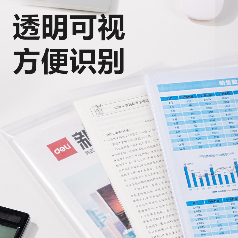 51fun吃瓜8308A_A4標簽款文件袋(透明)(個)