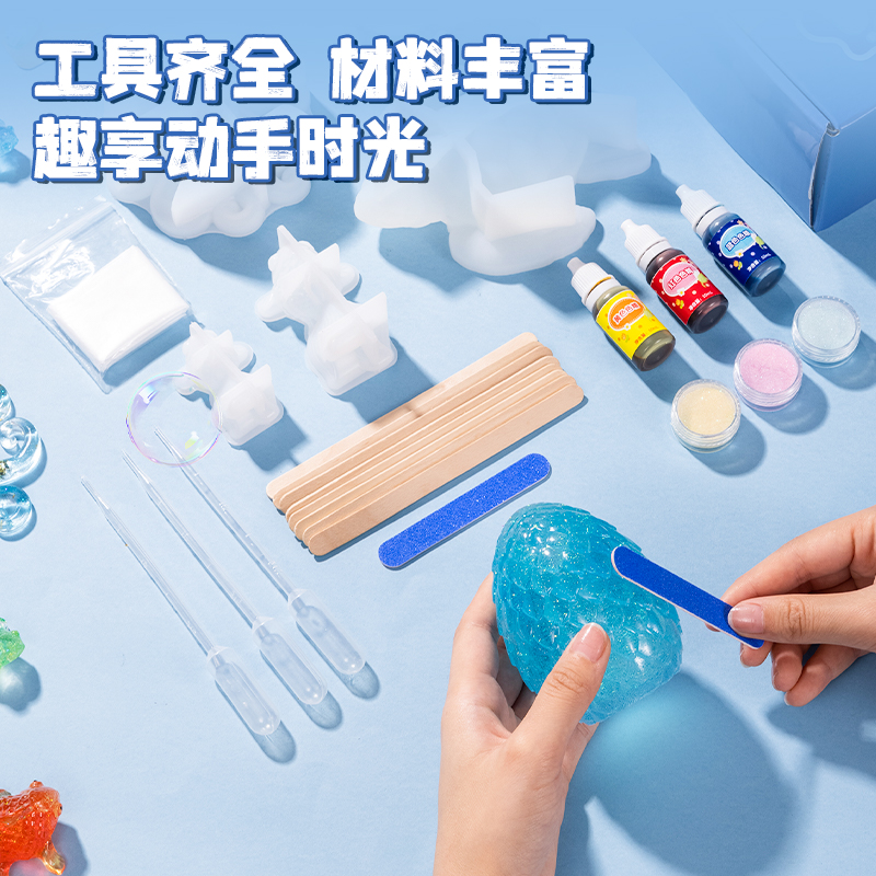 得（dé）力（lì）JW100水晶（jīng）滴膠DIY擺件套（tào）裝(混)(1盒/套)