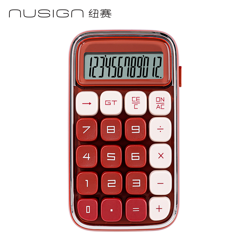 紐賽（sài）NS043桌麵計算器(紅色)(台)