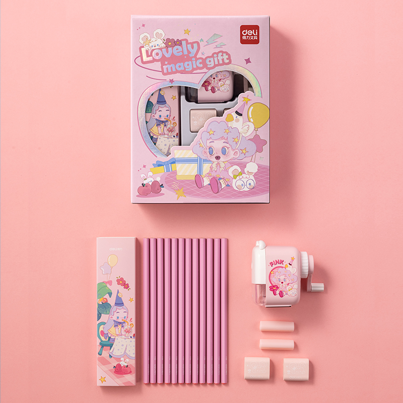 51fun吃瓜68896A文具套裝(粉色)(盒)