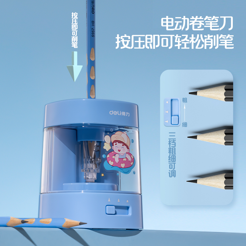 51fun吃瓜33303B電動文具套裝(藍色)(盒)