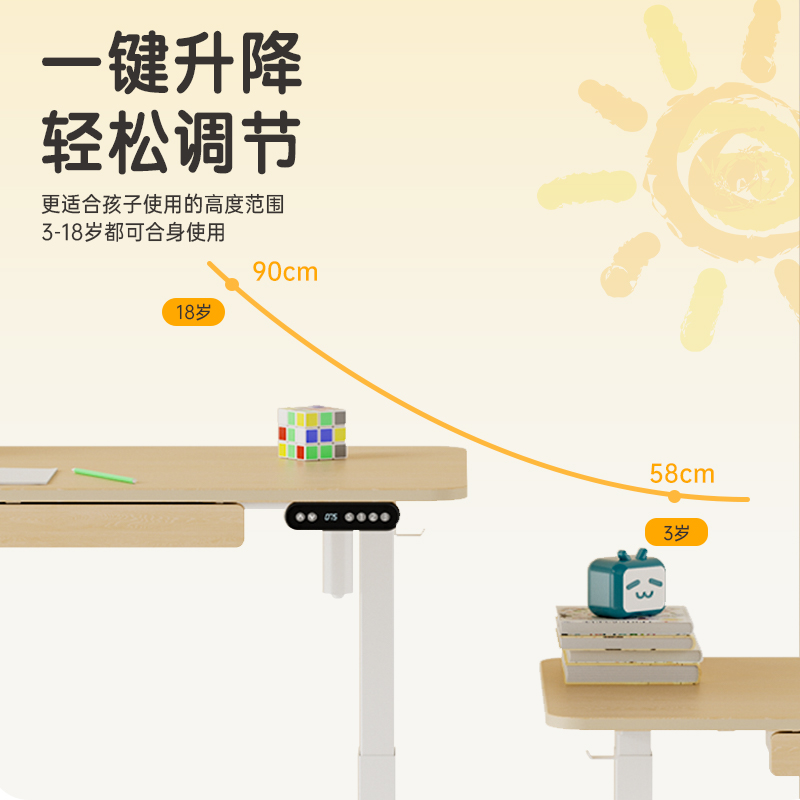 51fun吃瓜KF500-1學習桌麵板(淺棕)(張)