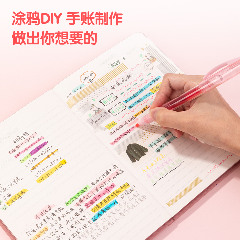 51fun吃瓜（lì）SK158直液式熒光筆馬卡龍色係(混（hún）)(6支/盒)