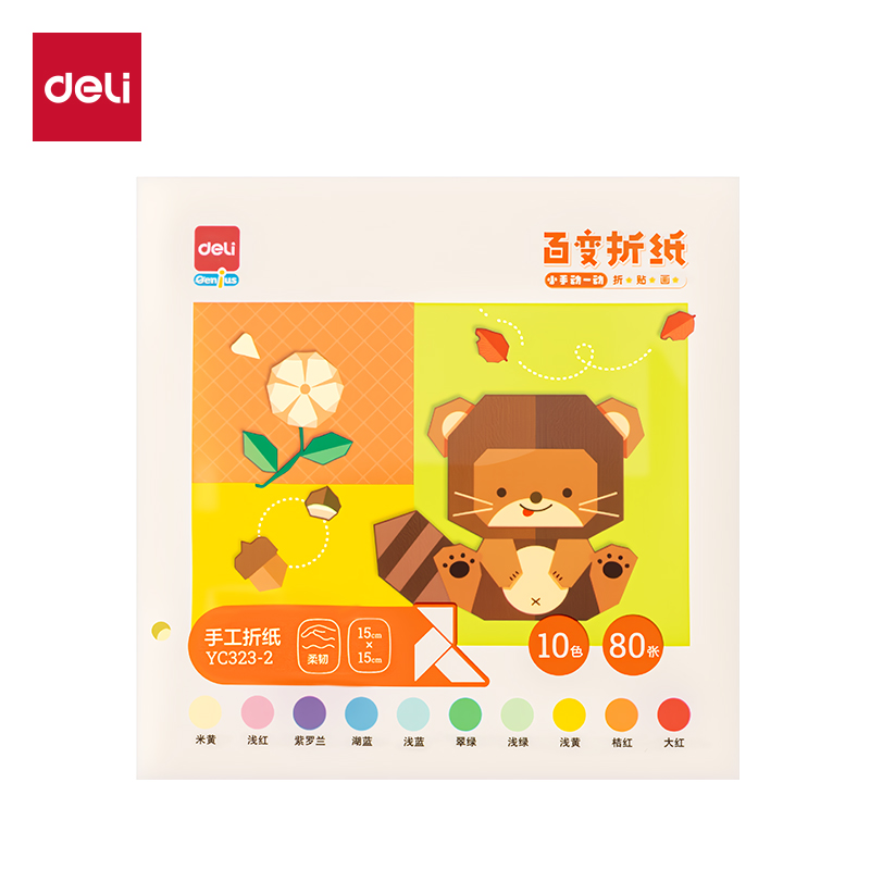 51fun吃瓜YC323-2折紙15*15cm-10色80張(混)(袋)