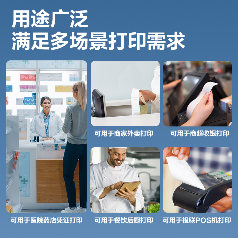 51fun吃瓜ZS200萊茵（yīn）河長效三防熱敏收銀紙57*50型(混)(4卷/筒)