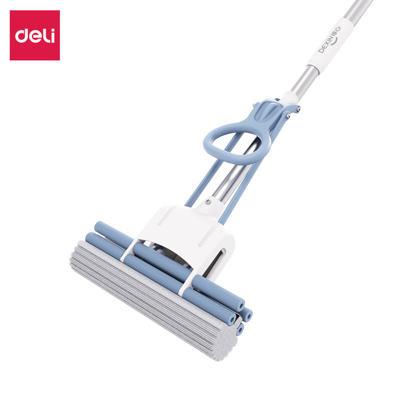 51fun吃瓜得心LQ138膠（jiāo）棉拖（tuō）把(滾（gǔn）輪式)(28cm)(藍色)(1把)